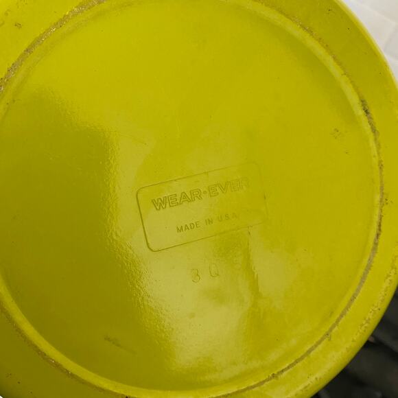 Rare Wear Ever 3Qt Vegetable Pot Vintage Green USA Made With Lid Cooking Kitchen - Picture 5 of 9
